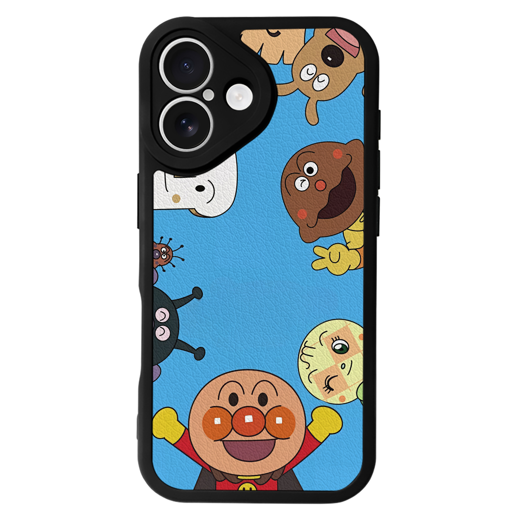 （画像用） アンパンマン Anpanman 【iPhone 16シリーズ対応】シリコンスマホケース（レザー調） 材質：シリコン